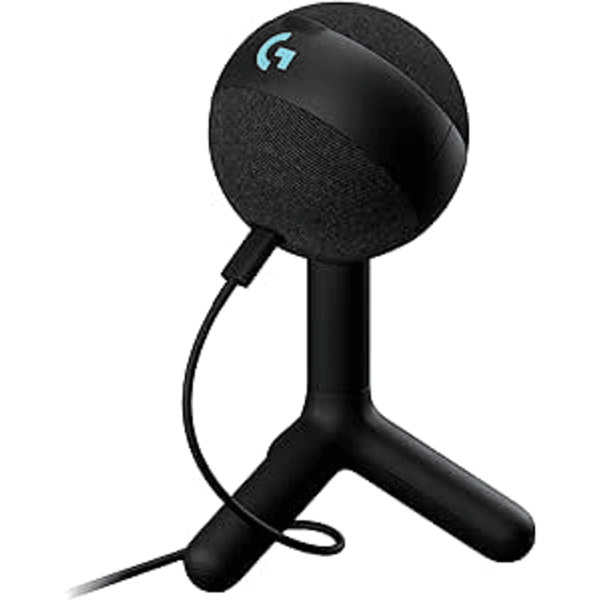 Microfone Condensador Gamer Logitech G Yeti Orb com RGB LIGHTSYNC, Captação Cardioide, Conexão USB Plug and Play para Gravação de Conteúdo e Streaming em PC e Mac - Preto