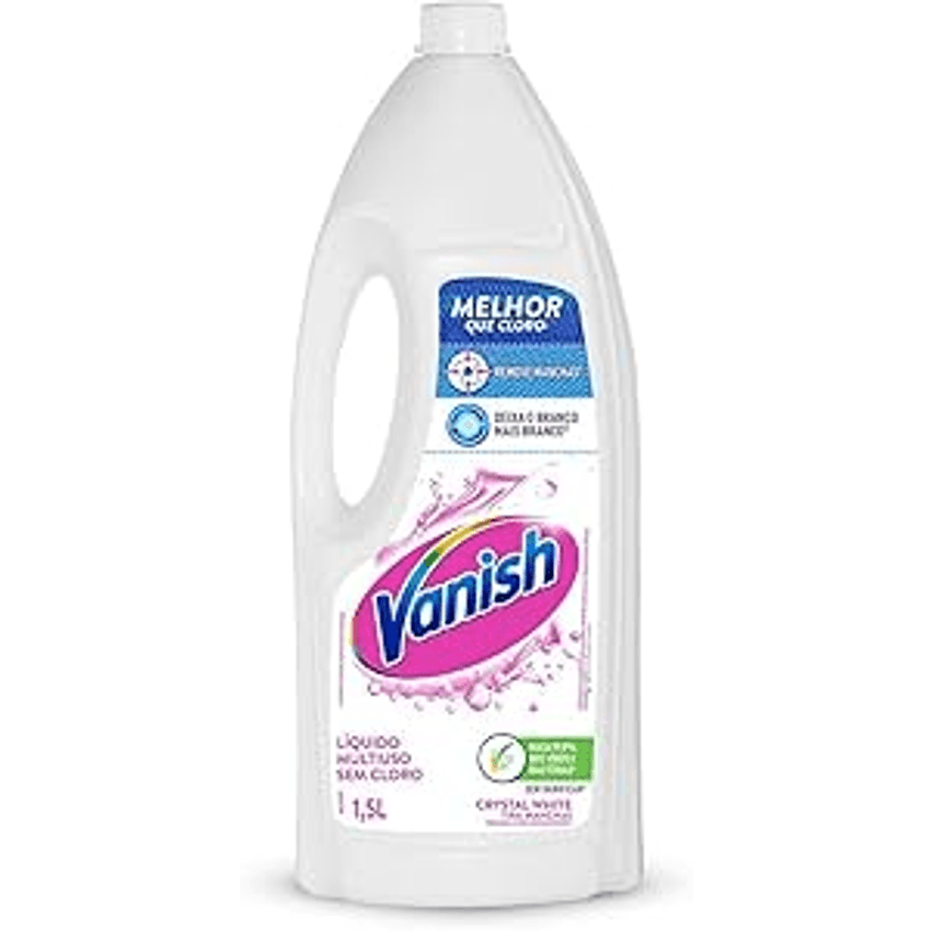 Tira Manchas Vanish Líquido Crystal White para roupas brancas 1,5L