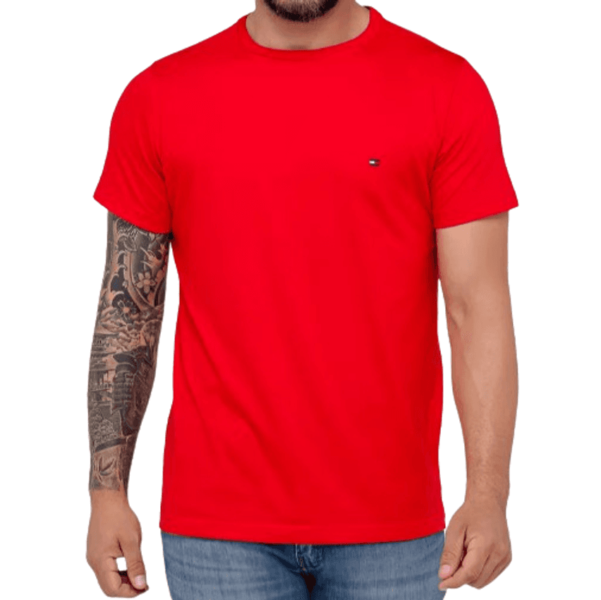 Camiseta Masculina Tommy Hilfiger Estampa Pequena Logo