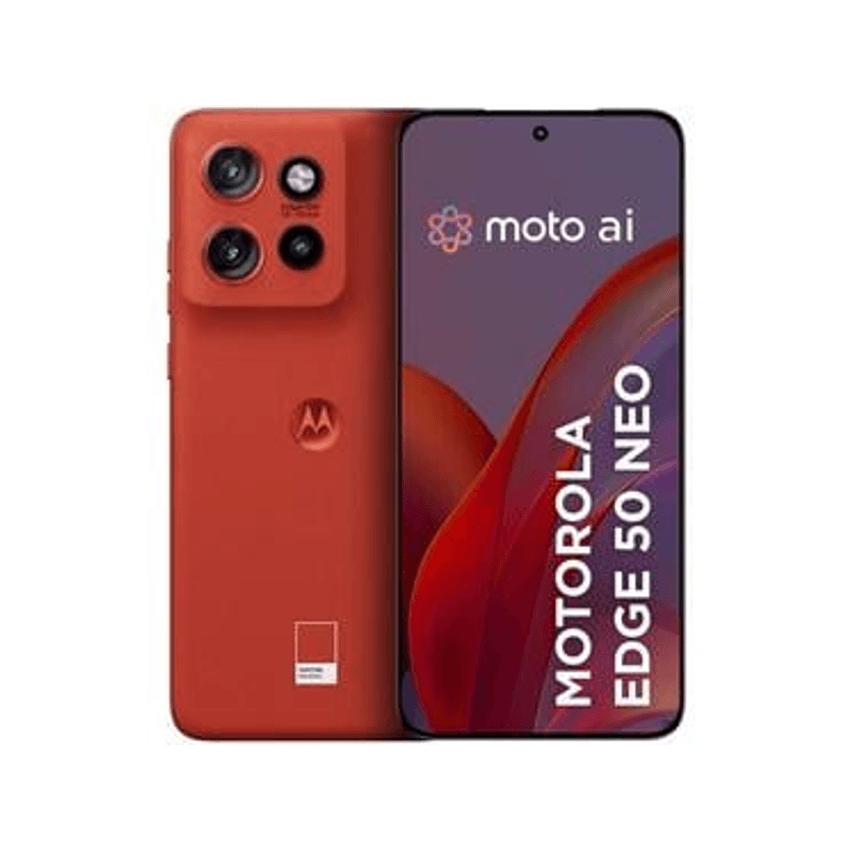 Smartphone Motorola Edge 50 Neo 256GB Poinciana (Vermelho) 5G 16GB RAM 6,4" Câm. Tripla + Selfie 32MP