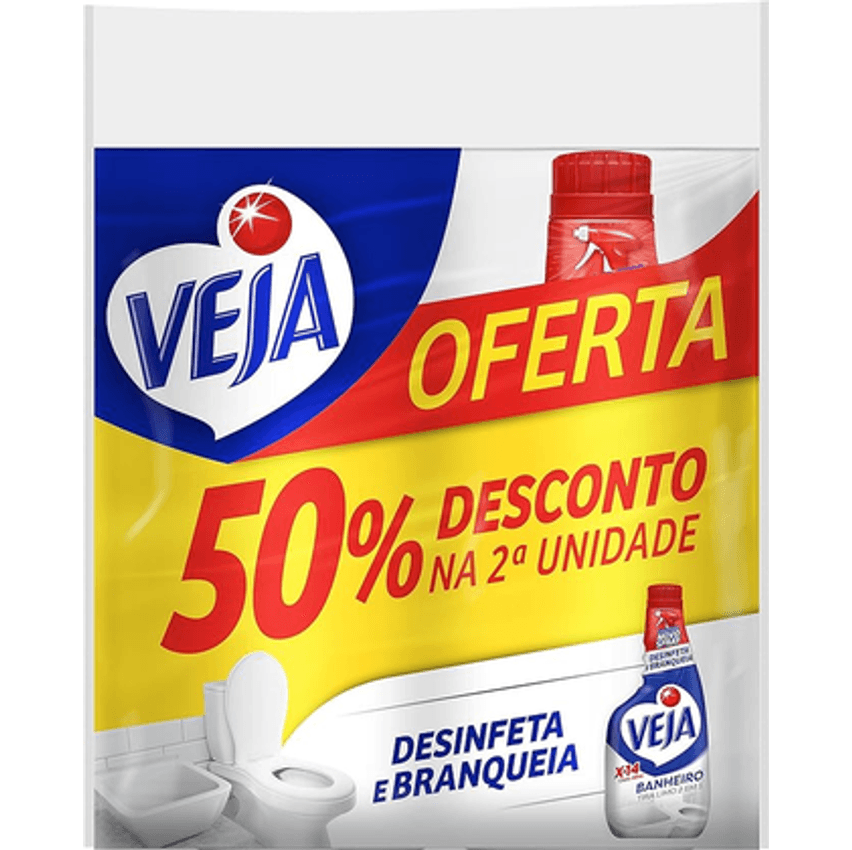 Veja - Limpador Tira Limo X14 para Banheiro, 2x500ml