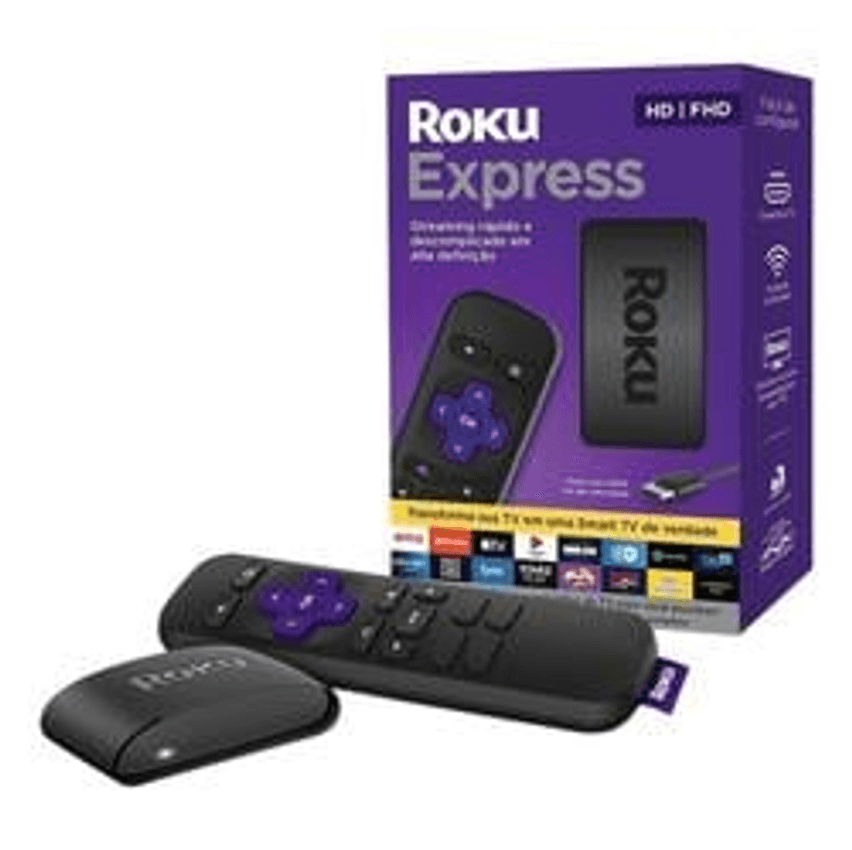 Roku Express | Dispositivo De Streaming Para Tv Hd/full Hd Com Controle Remoto