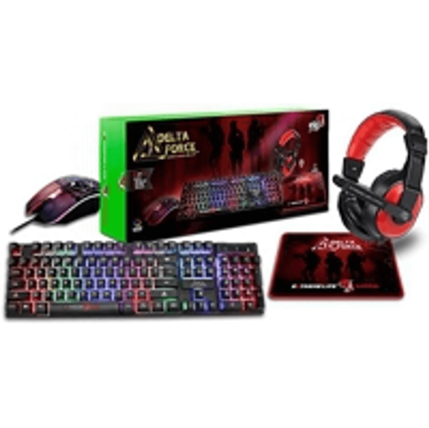 Combo Gamer Mouse + Teclado + Headset + Mousepad Delta Force