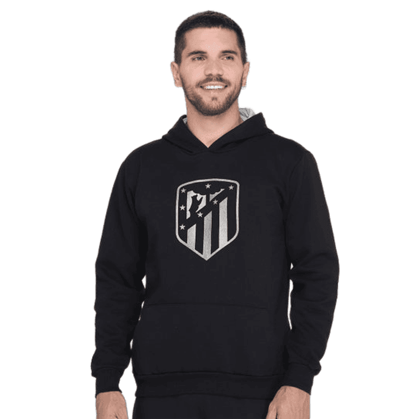 Moletom Canguru Balboa Atlético De Madrid Masculino - Preto