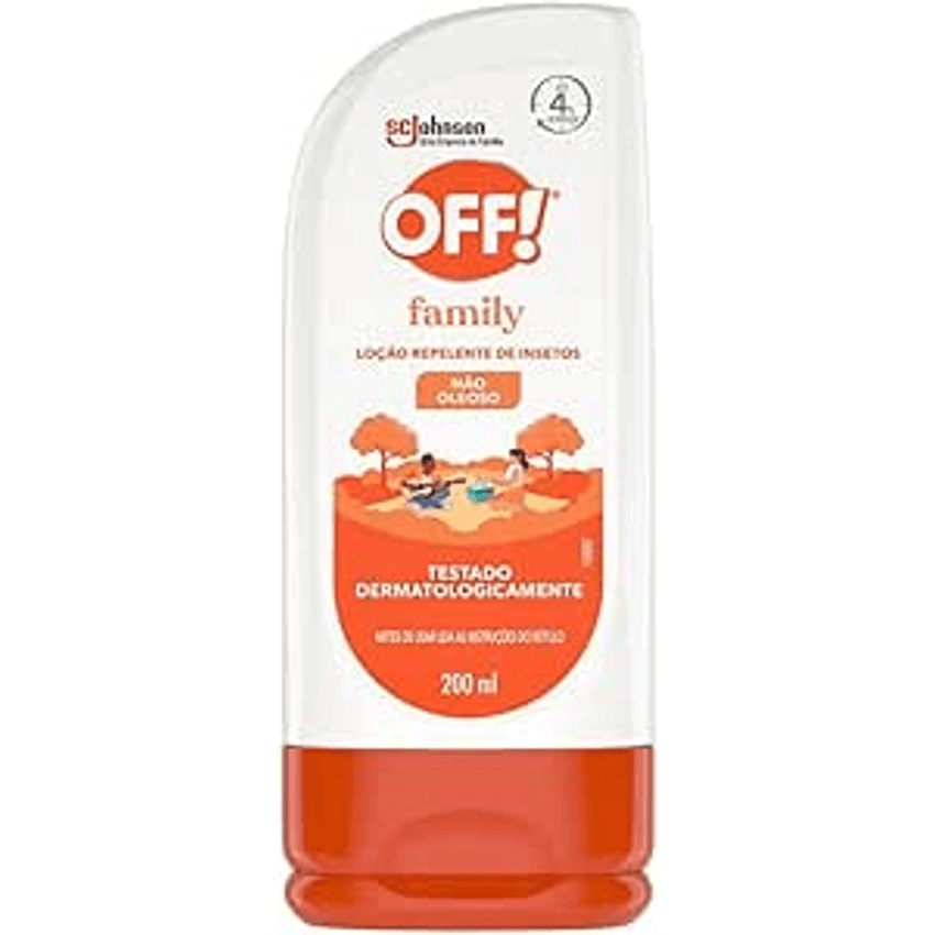 Off! Family, Repelente De Mosquitos E Insetos, Nova Emalagem, Proteção Por Até 4h, Não Oleoso, Testado Dermatologicamente, 200ml