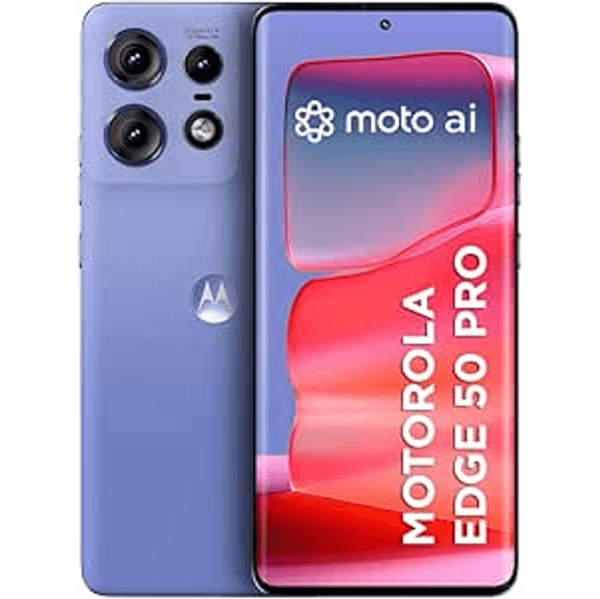 Smartphone Motorola Edge 50 Pro 5G 256GB 24GB Ram Boost 50MP Ultra-Pixel AI Camera IP68 NFC - Lilac - Silicon Leather