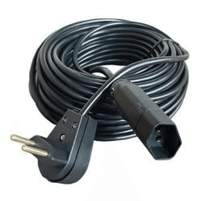 Extensão Elétrica 20 Metros 20a Cabo Pp2x1,0mm Reforçada Click Cabos Preto