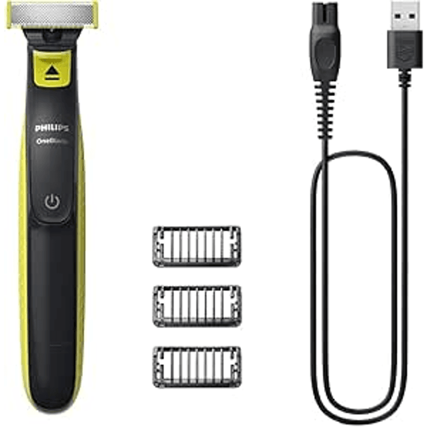 Aparador e raspador OneBlade com 3 pentes, à prova d’água, Bivolt - QP2724/10 Philips