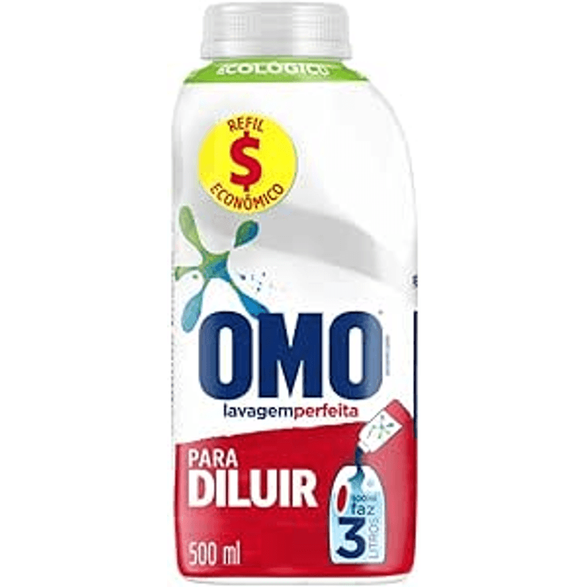 OMO Lavagem Perfeita Para Diluir - Sabão Liquido Concentrado 500Ml