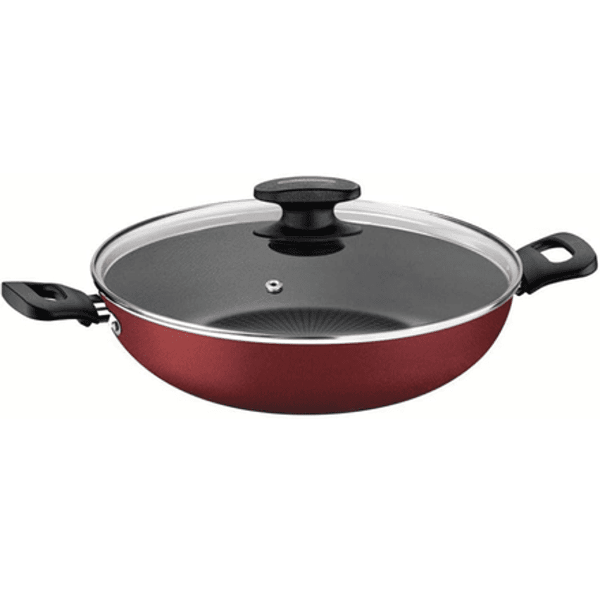 Panela Wok Aluminio, Loreto, Tramontina, Vermelho, 28 Cm