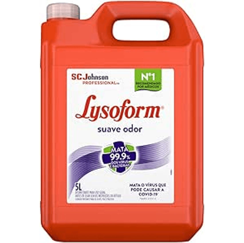 Lysoform Suave Odor, Desinfetante Líquido, Limpeza Pesada e Eficiente, 5L