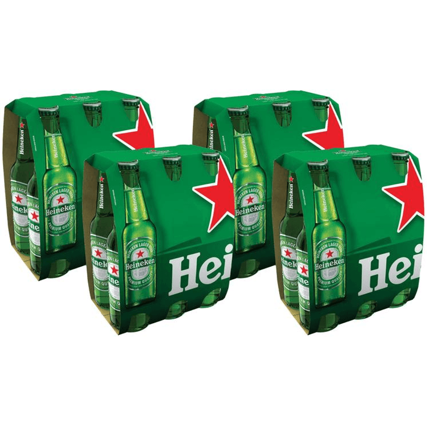 Cerveja Heineken Puro Malte Lager Premium - Long Neck 24 Garrafas de 330ml