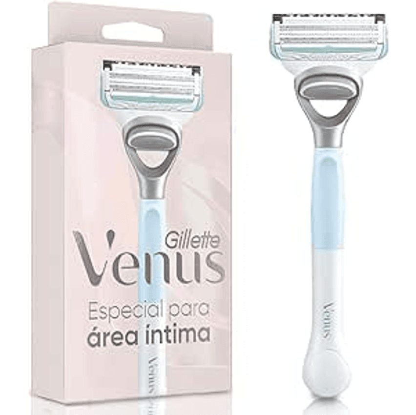 Gillette Venus Especial Para Área Íntima Aparelho de Depilação Recarregável com Barra Anti-irritação, Depilação Femenina íntima