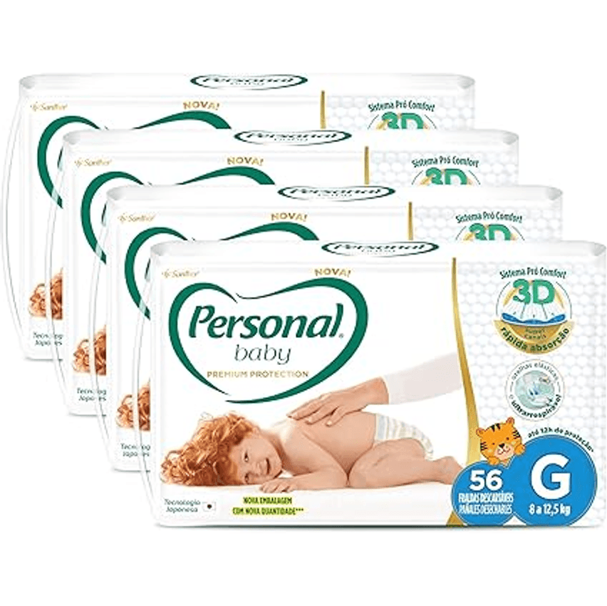 Personal Premium Protection G, 4 pacotes com 56 unidades cada