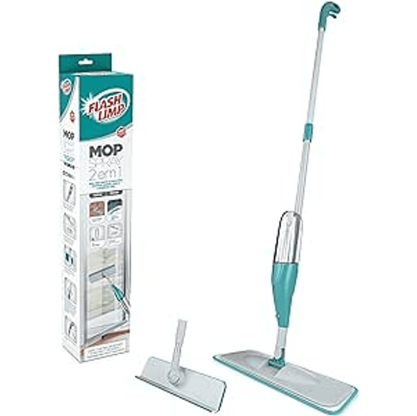 Flash Limp, MOP6064, Mop Spray 2 em 1 com reservatório 365 ml, Verde