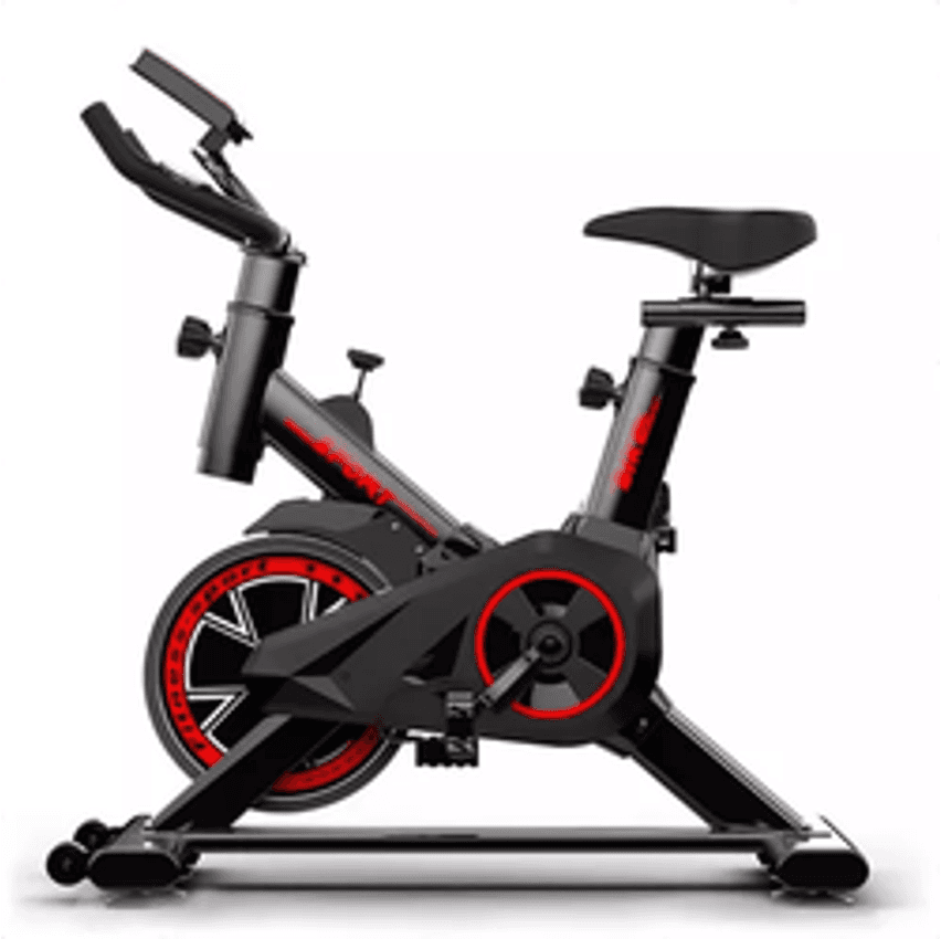 Bicicleta Ergométrica Fitness Spinning Preto E Vermelho Cor Cor Preto e Vermelho