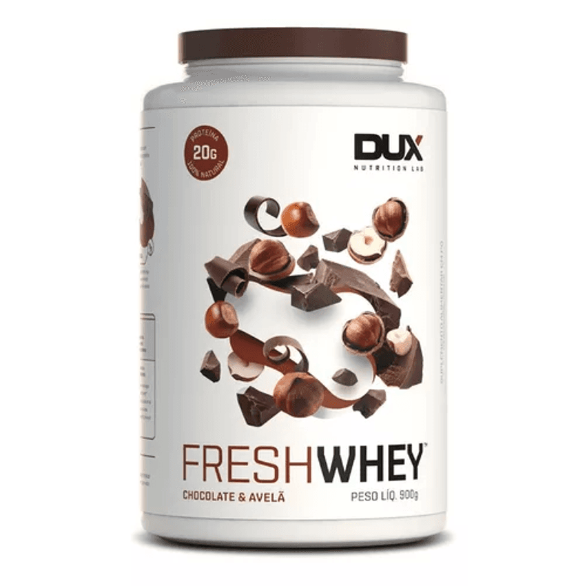 Fresh Whey Chocolate E Avelã Pote 900g Sabor Chocolate Belga e Avelã Dux Nutrition