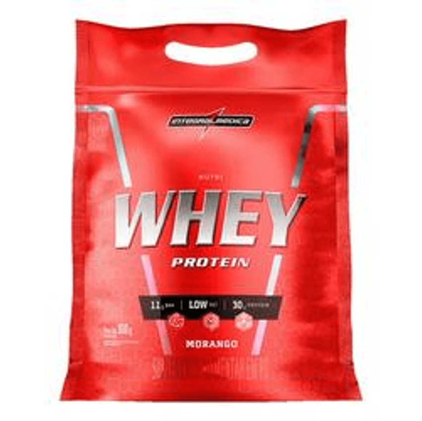 Hipercalórico Nutri Whey Protein Pouch, Morango 900g Integralmedica