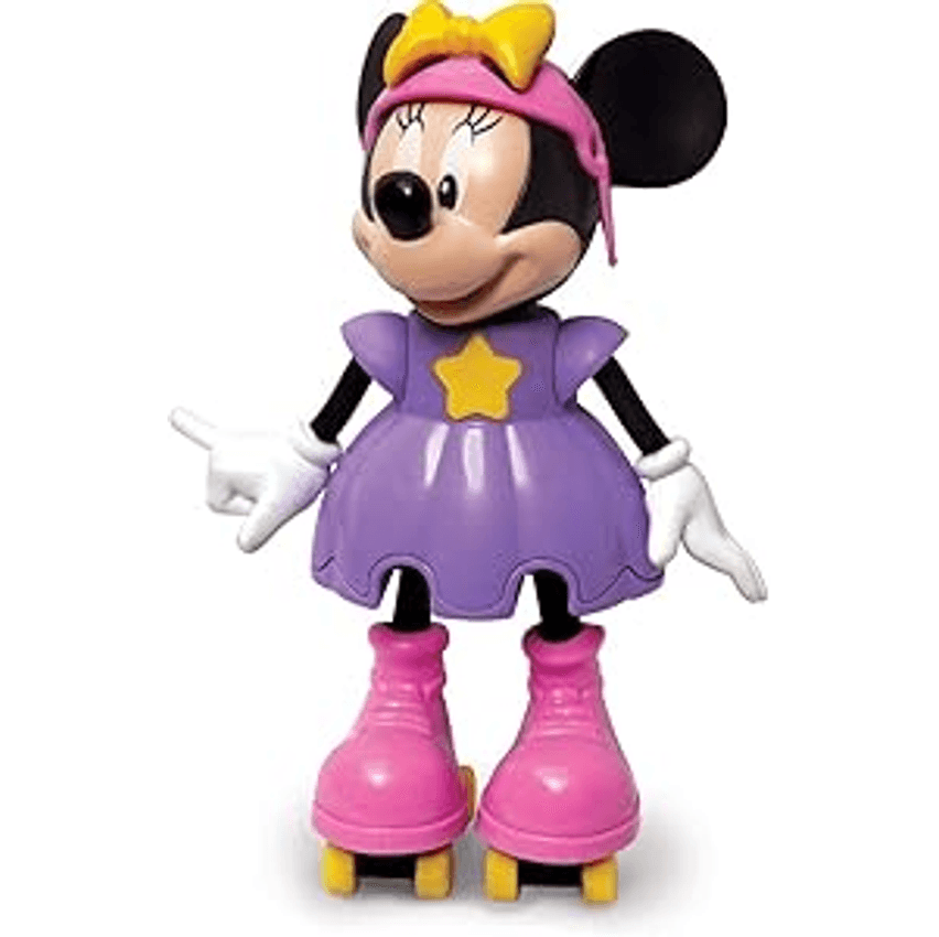 Boneca com Mecanismo Minnie Patinadora 25 Cm, Elka, Multicor