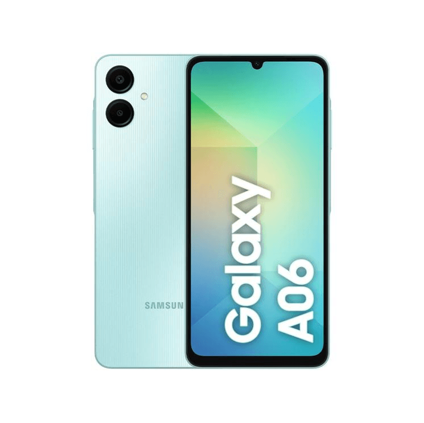 Smartphone Samsung Galaxy A06 128GB 4GB RAM Verde Claro 6,7" Câm. Dupla + Selfie 8MP