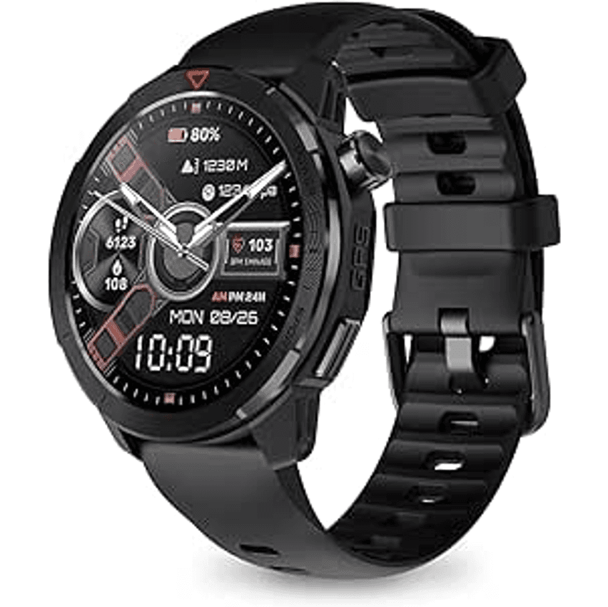 Bettdow SmartWatch, relogio smartwatch com GPS, tela AMOLED de alta definição de 1,43" Ecrã tátil, à prova d'água 3ATM, relogio smartwatch feminino e masculino, com 120+ Modos Esportivos (preto)