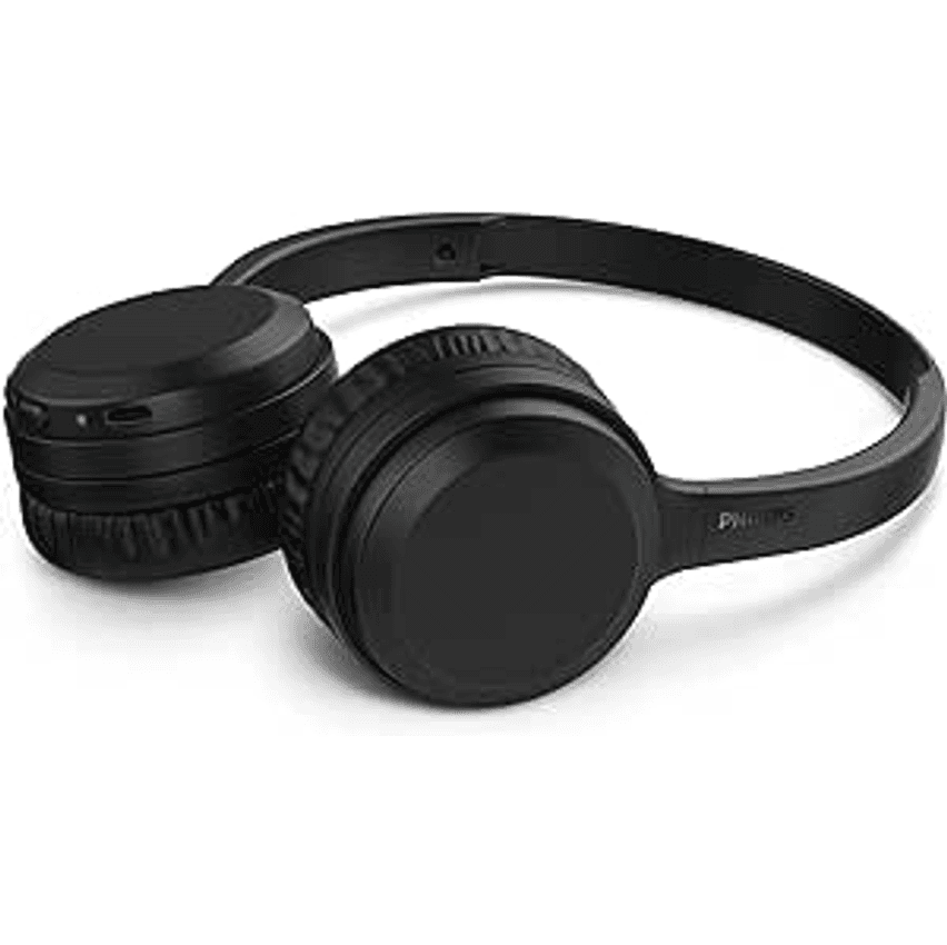 Headphone Philips bluetooth on-ear com microfone e energia para 15 horas na cor preto TAH1108BK/55