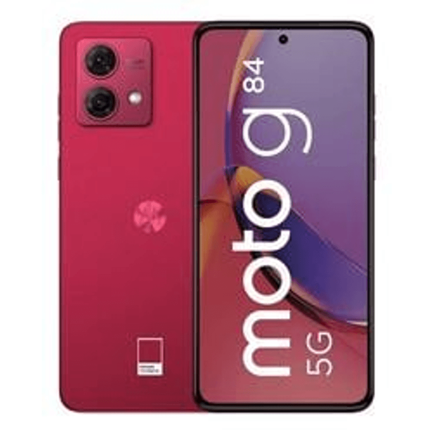 Smartphone Motorola Moto g84 5G - 256GB 16GB (8GB RAM+8GB Ram Boost) 50MP Ultra-Pixel AI Camera Tela pOLED NFC - Viva Magenta