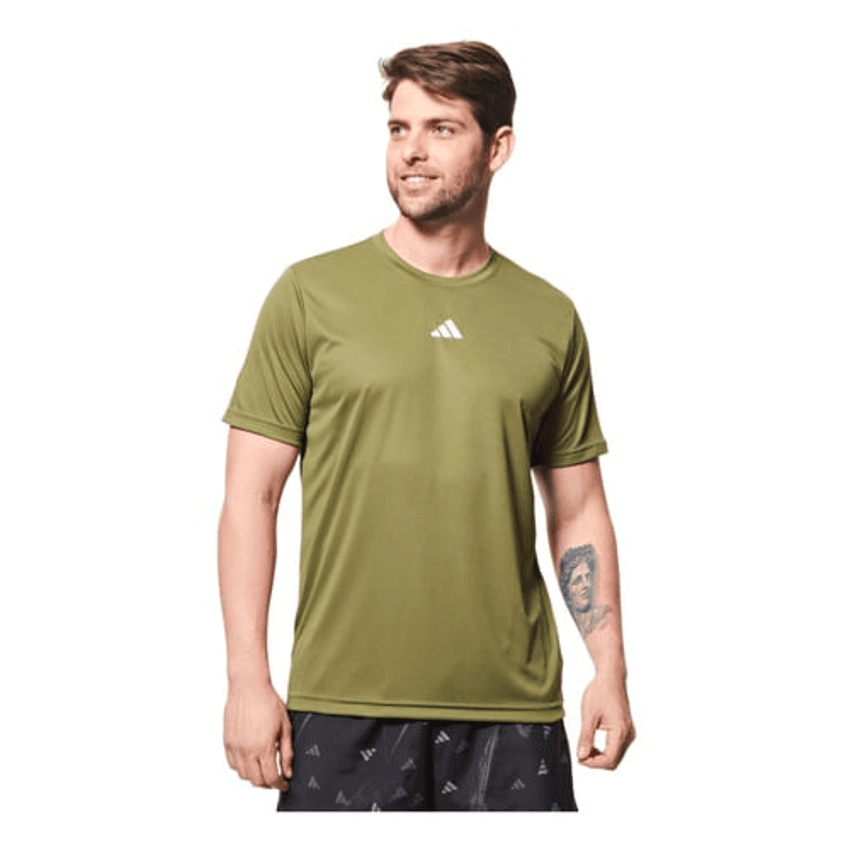 Camiseta Masculina Treino Básica De Poliéster adidas