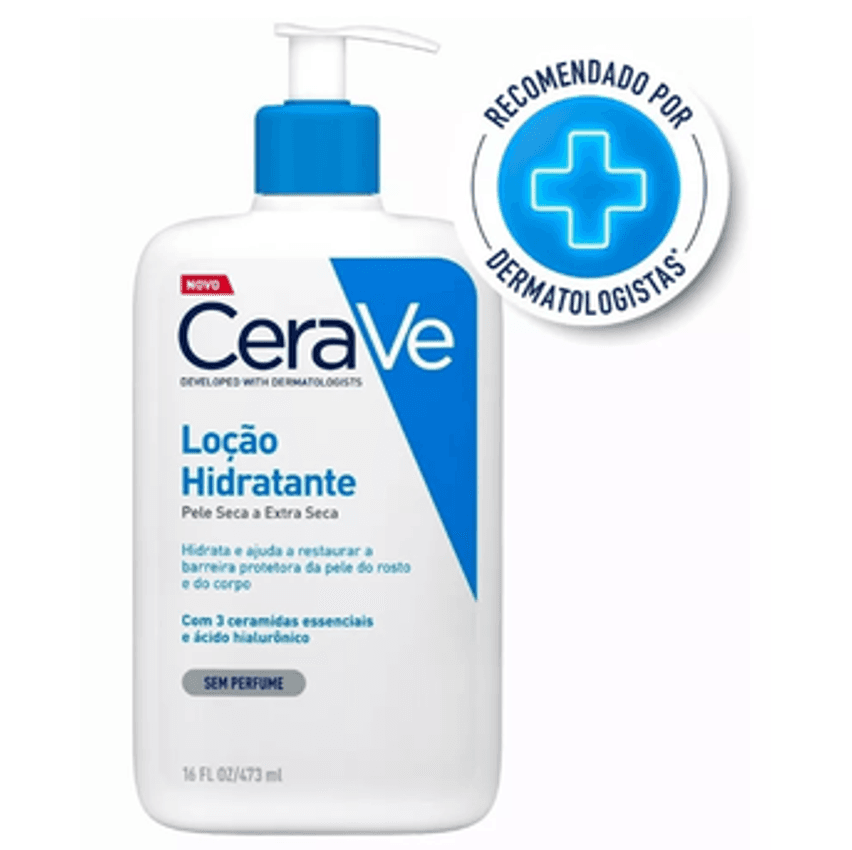 Loção Hidratante Cerave Com Ácido Hialurônico Sem Perfume 473ml