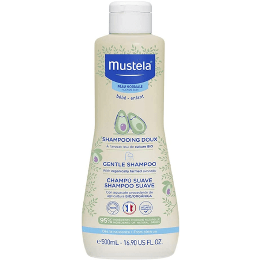 Mustela Shampoo Suave Infantil 500ml – Shampoo Para Bebê E Criança – Hipoalergênico, Fórmula Biodegradável Feito Com 95% De Ingredientes De Origem Natural - Mustela Bebê E Criança