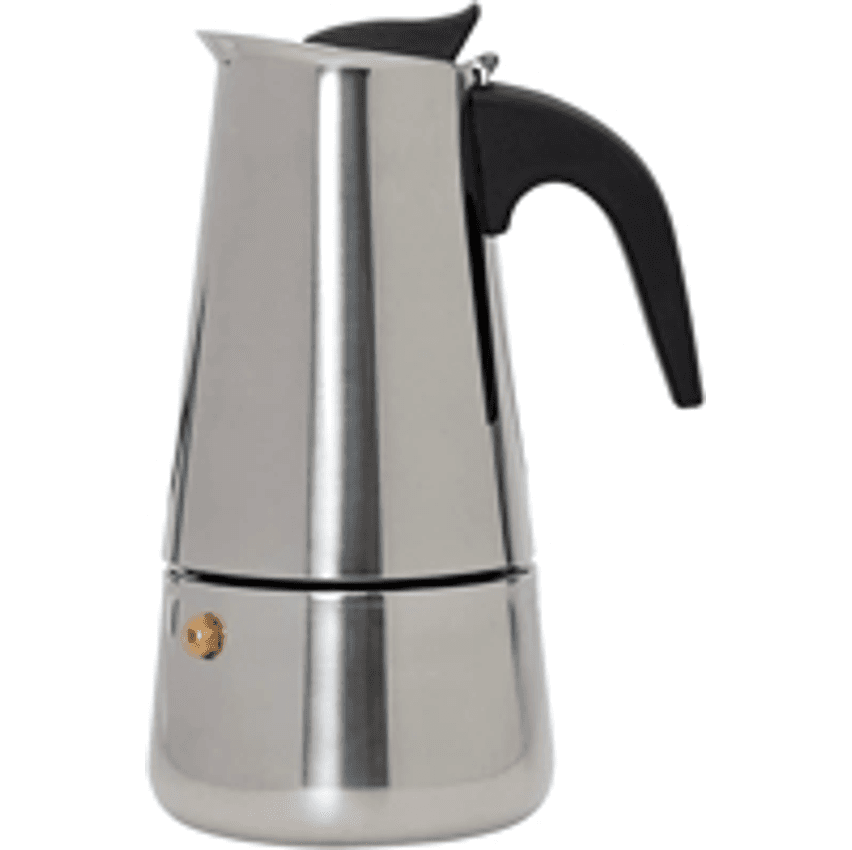 Mimo Style Cafeteira Italiana Moka De Aço Inoxidável Com Alça Café Expresso Para 6 Cafézinhos, Capacidade 300 Ml